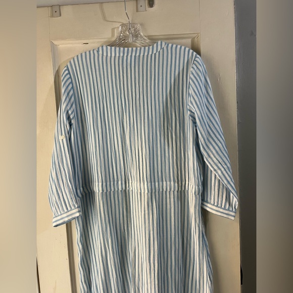 Alice Walk Cotton Gauze Maxi Striped Dress S - Picture 6 of 13